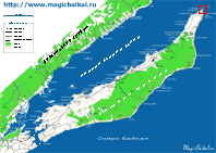 Take a look at cape Khoboy on the map of Olkhon.
